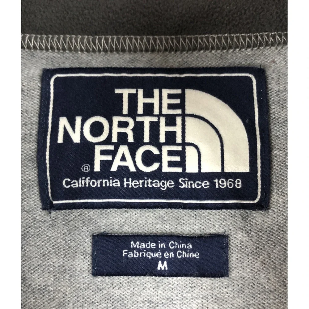 The‎ North Face Men's Medium M Gray 1/4 Zip Pullover Sweater EUC